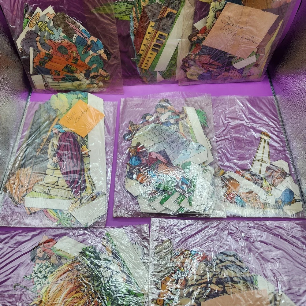 Vintage Bible Card Stock Paper Cut Out Stand Ups Story Tell Teaching - Large Lot - Picture 5 of 12